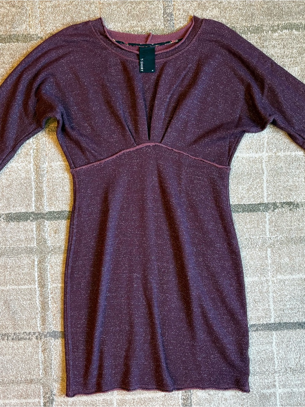 Dolan Left Coast Collection knit t-shirt dress plum purple empire waist Anthro